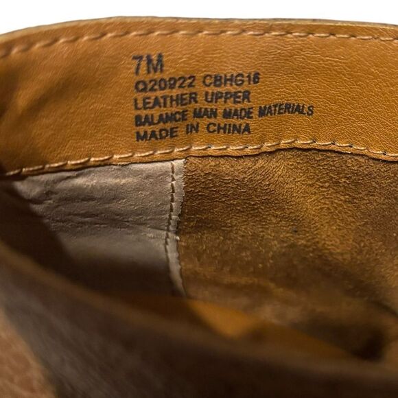 Kork Ease Roana Camel Tan Brown Leather Oxford Heeled Ankle Boot Lace Booties 7M - Picture 6 of 10